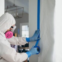 mold remediation technician working