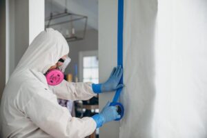 mold remediation technician working