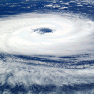 satellite view of a hurricane